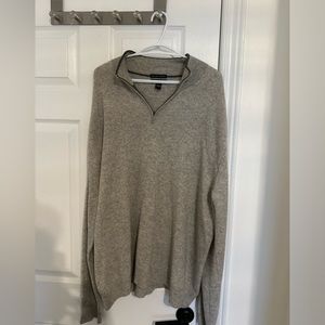 100% cashmere quarter zip sweater